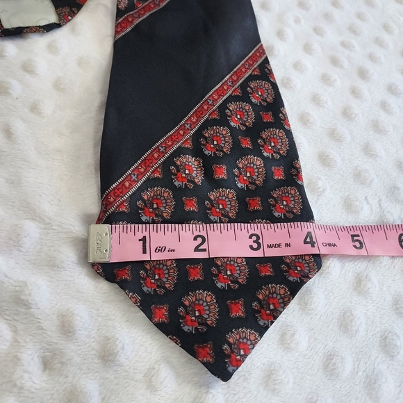 Vintage Christian Dior Tie Cravates Baskin Collab Logo Paris New York Necktie - Picture 5 of 13